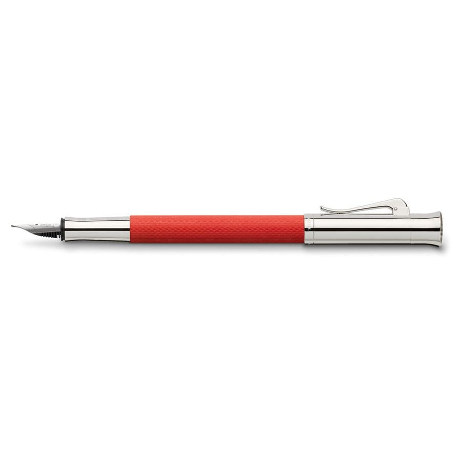 Graf-von-Faber-Castell - Fountain pen Guilloche India Red F
