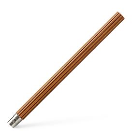 Graf-von-Faber-Castell - 5 spare pencils Perfect Pencil, platinum-plated, Brown