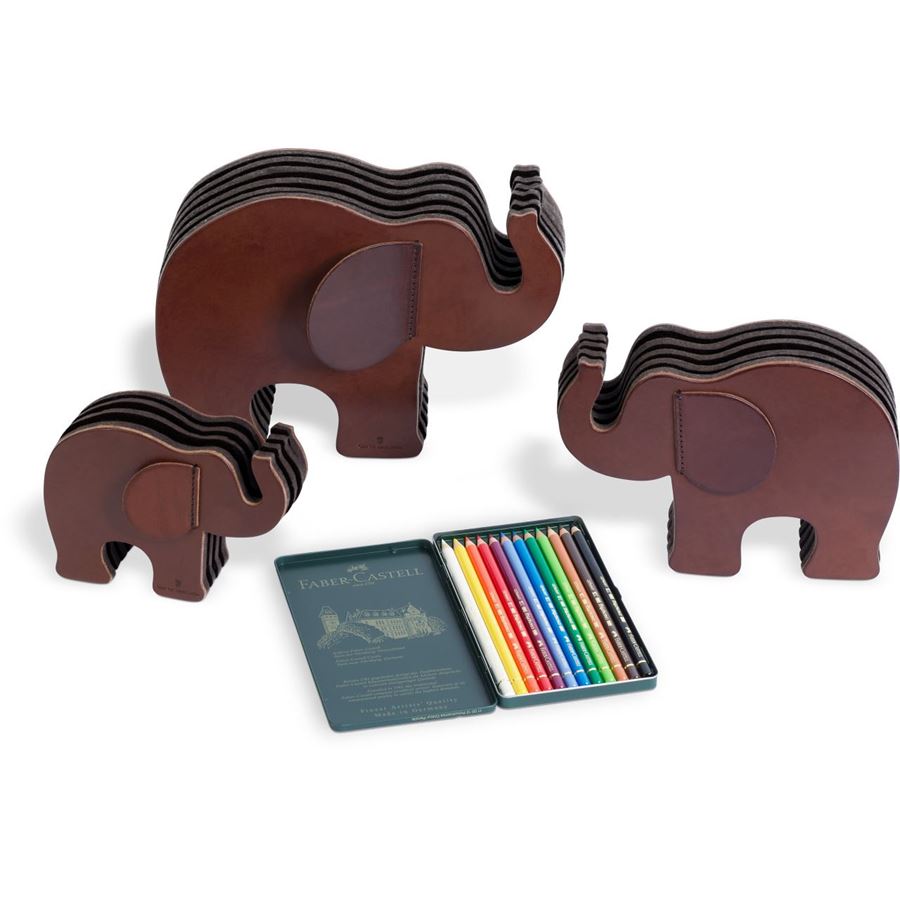 Graf-von-Faber-Castell - Pen holder Elephant large, Dark Brown